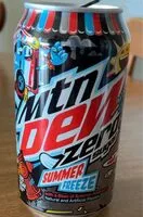 Mängden socker i Mountain Dew Zero Sugar Summer Freeze