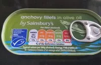 Mängden socker i Anchovy Fillets in Olive Oil