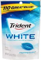 Mängden socker i Trident white sugar free gum peppermint