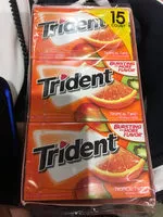 Mängden socker i Tropical twist sugar free gum