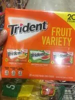 Mängden socker i Trident gum assorted fruit sugar free1x20 pk