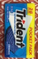 Mängden socker i Trident Gum original pocket pack