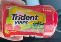 Mängden socker i Trident Vibes Sour Patch Redberry