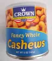 Mängden socker i Crown Fancy Whole Cashews