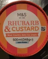 Mängden socker i Rhubarb & Custard west country dairy ice cream
