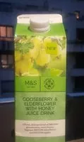 Mängden socker i Gooseberry & Elderflower With Honey Juice Drink