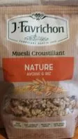 Mängden socker i Muesli croustillant nature avoine et riz