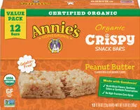 Mängden socker i Annies organic crispy snack bar peanut butter