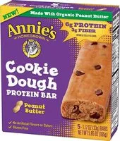 Mängden socker i Annies peanut butter cookie dough protein bars gluten free