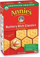 Mängden socker i Annies organic buttery rich classic baked snack crackers