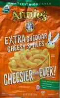 Mängden socker i Annie's Extra Cheddar Cheesy Smiles