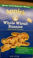 Mängden socker i Annie's Whole Wheat Bunnies Baked Snack Crackers, Made with Organic Wheat