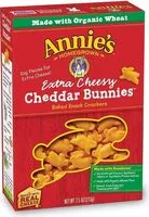 Mängden socker i Organic extra cheesy cheddar bunnies snack crackers