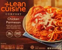 Mängden socker i Breaded white meat patty with spaghetti in a chunky tomato basil sauce, chicken parmesan