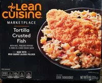 Mängden socker i Tortilla crusted fish with rice, poblano peppers & corn in a sour cream sauce