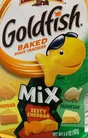 Mängden socker i Goldfish Crackers Mix, Cheddar, Zesty Cheddar, Parmesan
