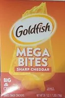 Mängden socker i Goldfish Mega Bites, Sharp Cheddar