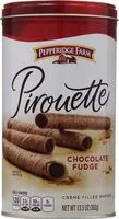 Mängden socker i Pirouette crme filled wafers chocolate fudge cookies