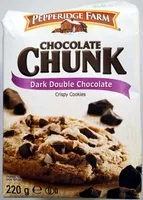 Mängden socker i Chocolate Chunk Dark Double Chocolate Crispy Cookies
