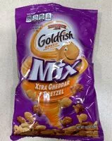Mängden socker i Goldfish Baked Snack Crackers Mix, Xtra Cheddar + Pretzel