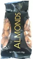 Mängden socker i Natural Raw Almonds