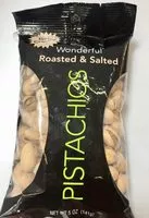 Mängden socker i Wonderful Pistachios roasted & salted peg bag