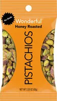 Mängden socker i Wonderful Honey roasted pistachios peg bag