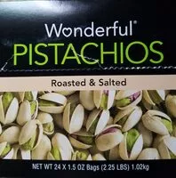 Mängden socker i Wonderful pistachios roasted and salted