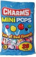 Mängden socker i Mini pops candy lollipops peanut gluten free