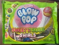 Mängden socker i Blow Pop Sweet N Sour Swirls