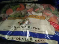Mängden socker i Birds eye, california blend fresh frozen deluxe vegetables