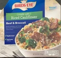 Mängden socker i Riced cauliflower with tender beef strips and