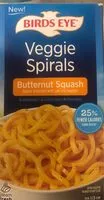 Mängden socker i Butternut squash Veggie Spirals