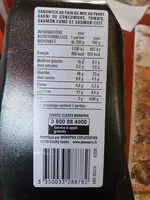 Mängden socker i duo de saumons concombre tomate pain de miel au pavot