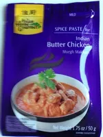 Mängden socker i Asian home gourmet, spice paste for indian butter chicken, mild