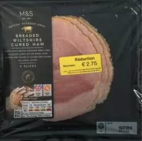 Mängden socker i Breaded wiltshire cured ham