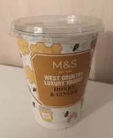 Mängden socker i West country luxury yogurt honey & ginger