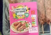 Mängden socker i 6 sweet chilli beef kebabs