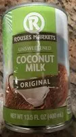 Mängden socker i Original unsweetened coconut milk