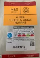 Mängden socker i 6 Mini cheese & onion muffins