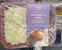 Mängden socker i Bangers and mash