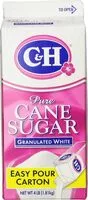 Mängden socker i C h pure cane sugar granulated white