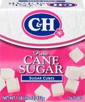 Mängden socker i C h pure cane sugar cubes