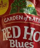 Mängden socker i Garden Of Eatin', Red Hot Blues Corn Tortilla Chips