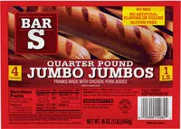 Mängden socker i Classic jumbo jumbos franks, smoke