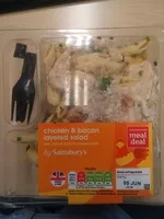 Mängden socker i Chicken & Bacon Layered Salad with créme fraîche mayonnaise