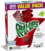 Mängden socker i Betty crocker fruit roll ups variety roll fruit snack