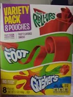 Mängden socker i Fruit roll-ups fruit by the foot fruit gushers variety