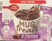 Mängden socker i Mug cake Hot fudge brownie mix with fudge topping