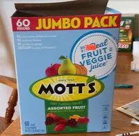 Mängden socker i Assorted fruit snacks